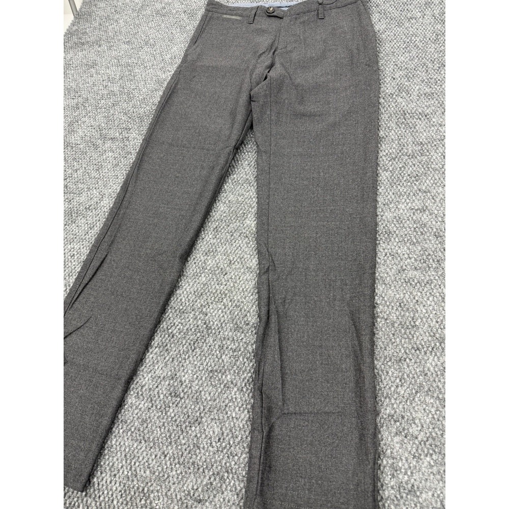 Eleventy Men's 31x33 Gray Wool Chino Pants Trousers Made in Italy - Picture 4 of 16